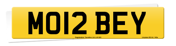Registration number MO12 BEY